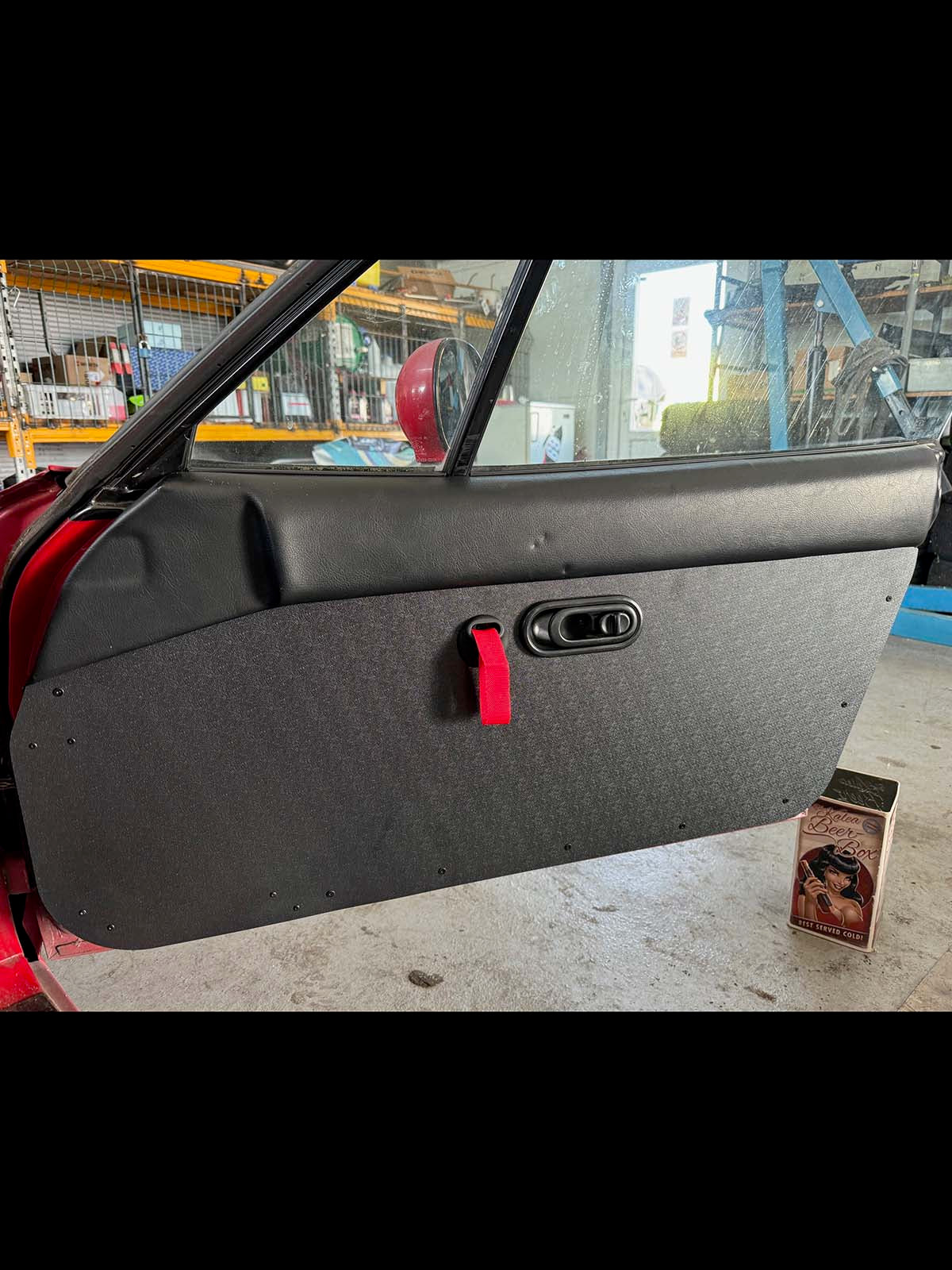 ABS door cards in black color displayed as installed on car